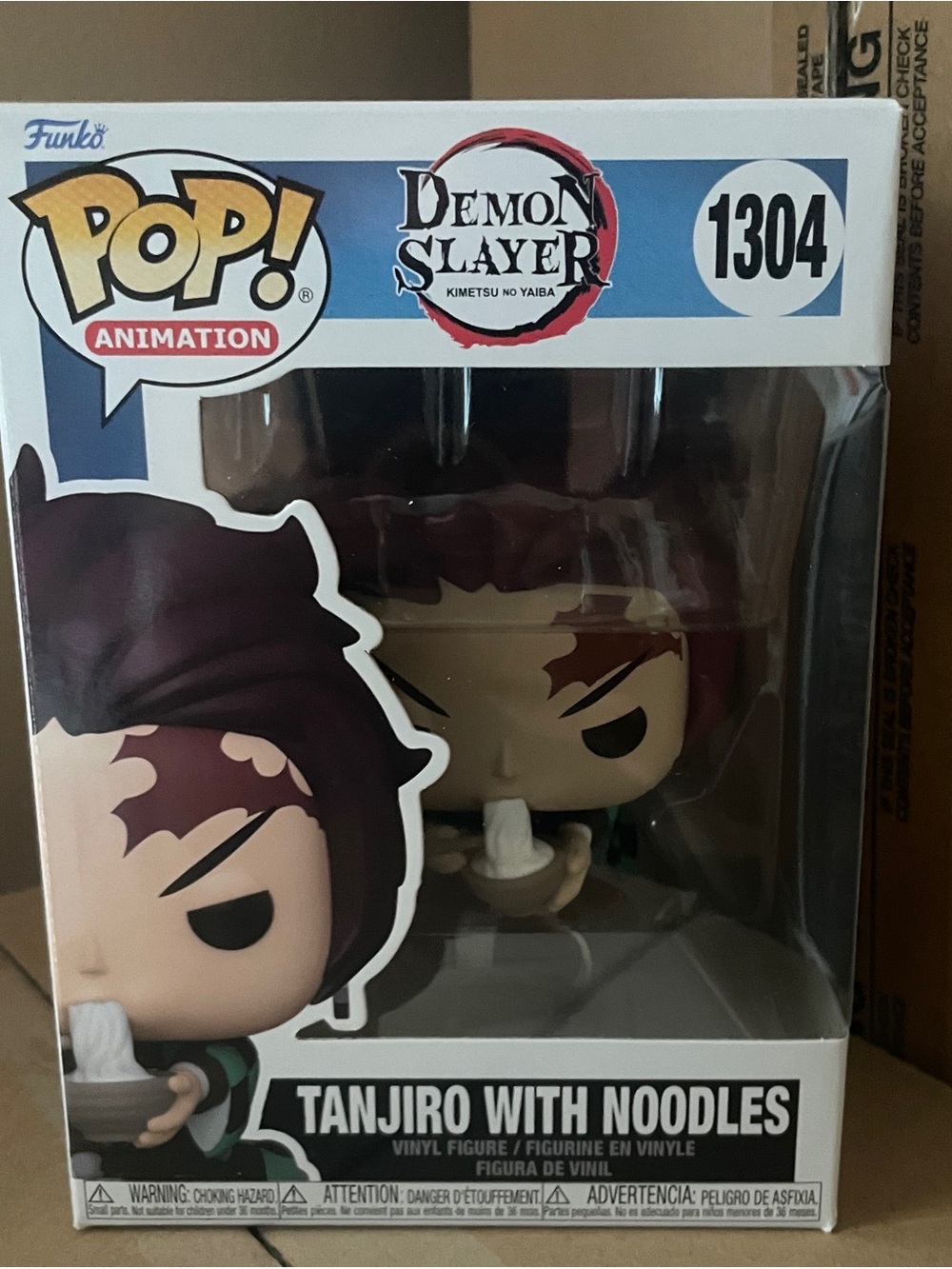Funko Pop! Tanjiro with Noodles - Green, Black & Brown